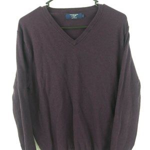 J.CREW Womens Large Purple V Neck Sweater